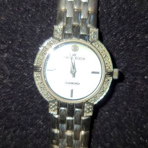 Diamond Anne Klein Stainless Steel Quartz Watch